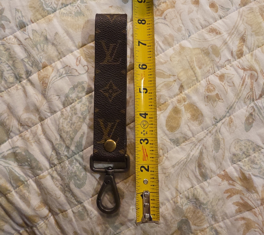 Louis Vuitton Brown Leather Key Fob Wristlet